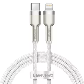 Cablu de date/încărcare USB-C Baseus Cafule Series pentru Lightning PD 20W 2m, alb