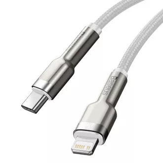 Cablu de date/încărcare USB-C Baseus Cafule Series pentru Lightning PD 20W 2m, alb