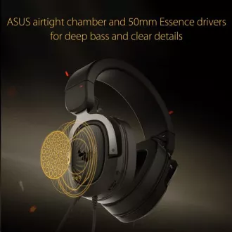 Căști ASUS TUF Gaming H3 Gun Metal, Căști Gaming, negru-gri Căști ASUS TUF Gaming H3 Gun Metal, Căști Gaming, negru-gri