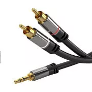 Cablu PREMIUMCORD, Jack 3.5mm-2xCINCH M/M 5m