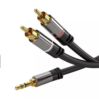 Cablu PREMIUMCORD, Jack 3.5mm-2xCINCH M/M 5m