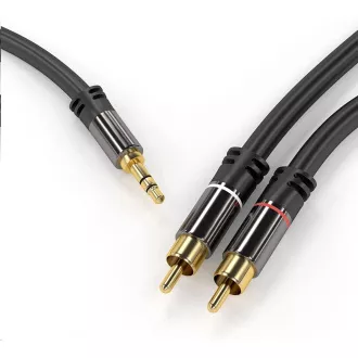 Cablu PREMIUMCORD, Jack 3.5mm-2xCINCH M/M 5m