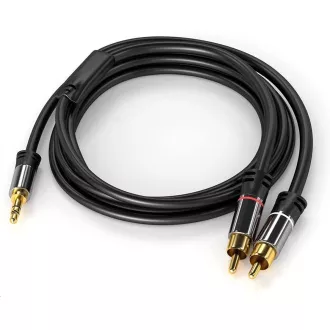 Cablu PREMIUMCORD, Jack 3.5mm-2xCINCH M/M 5m