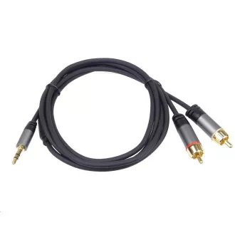 Cablu PREMIUMCORD, Jack 3.5mm-2xCINCH M/M 5m