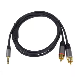 Cablu PREMIUMCORD, Jack 3.5mm-2xCINCH M/M 5m