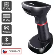 Cititor Virtuos CCD 2D Virtuos HW-855A, fără fir, bază, USB, negru