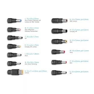 AVACOM QuickTIP 90W - adaptor universal pentru notebook-uri + 13 conectori