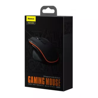 Mouse de gaming cu fir Baseus GAMO, negru