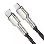Cablu de încărcare / date Baseus Cafule Series USB-C la Lightning PD 20W 0,25 m, negru