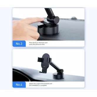 Suport auto Baseus Simplism Gravity (tableau de bord), negru Suport auto Baseus Simplism Gravity (tableau de bord), negru