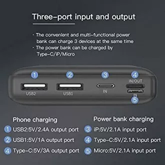 Powerbank rapid Baseus Mini JA 3A 30000mAh, negru