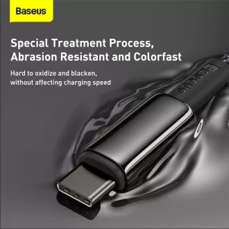 Cablu de date/încărcare rapidă Baseus Tungsten Gold USB-C la USB-C 100W 1m, negru