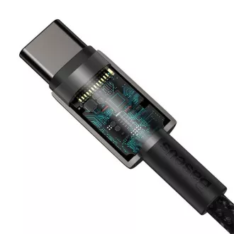 Cablu de date/încărcare rapidă Baseus Tungsten Gold USB-C la USB-C 100W 1m, negru