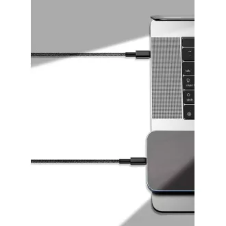 Cablu de încărcare rapidă / date Baseus Tungsten Gold USB-C la Lightning PD 20W 2m, negru