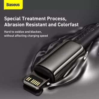 Cablu de încărcare rapidă / date Baseus Tungsten Gold USB-C la Lightning PD 20W 1m, negru