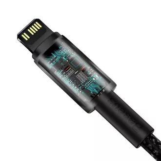 Cablu de încărcare rapidă / date Baseus Tungsten Gold USB-C la Lightning PD 20W 1m, negru