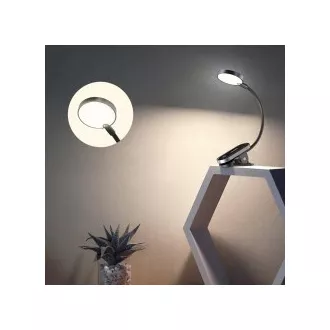 Lampa de citit Baseus LED cu clip, gri