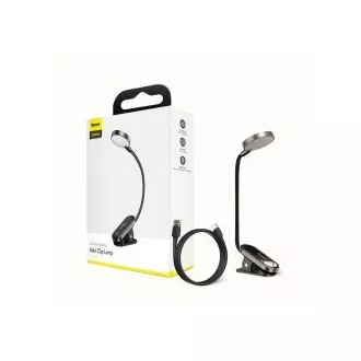 Lampa de citit Baseus LED cu clip, gri
