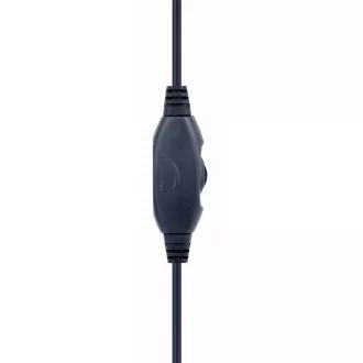 Căști GEMBIRD cu microfon GHS-05-M, gaming, negru-albastru, 1x mufă 3,5mm cu 4 poli