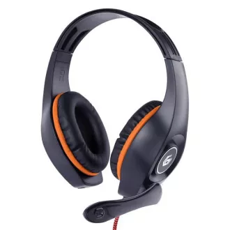 Căști GEMBIRD cu microfon GHS-05-O, gaming, negru-portocaliu, 1x 4 poli 3, mufă de 5 mm Căști GEMBIRD cu microfon GHS-05-O, gaming, negru-portocaliu, 1x 4 poli 3, mufă de 5 mm