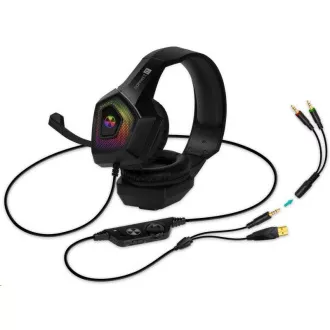 Căști gaming CONNECT IT BATTLE RGB Ed. 3, cu microfon, negru Căști gaming CONNECT IT BATTLE RGB Ed. 3, cu microfon, negru