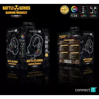 Căști gaming CONNECT IT BATTLE RGB Ed. 3, cu microfon, negru Căști gaming CONNECT IT BATTLE RGB Ed. 3, cu microfon, negru