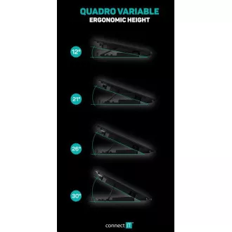 Placă de răcire pentru laptop CONNECT IT FrostBreeze, neagră Placă de răcire pentru laptop CONNECT IT FrostBreeze, neagră