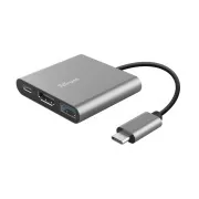 Adaptor TRUST DALYX, 3-în-1, USB-C