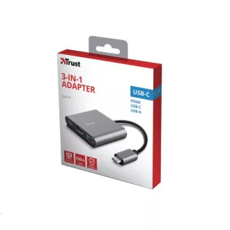 Adaptor TRUST DALYX, 3-în-1, USB-C
