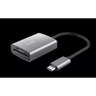 Cititor de carduri de memorie TRUST DALYX Fast, extern, USB-C, 8cm