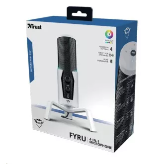 Microfon TRUST GXT 258W Fyru Microfon de streaming USB 4-în-1 PS5