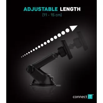 Suport auto CONNECT IT InCarz 4Strong CARBON, magnetic universal, 4 magneți, CARBON