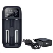 Incarcator baterie Solight Li-Ion, LiFePO4, Ni-MH/CD, AA, AAA, 18650, 2000mA, 2 canale, display LCD