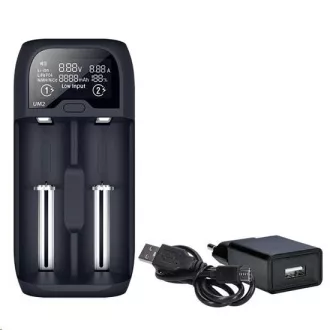 Incarcator baterie Solight Li-Ion, LiFePO4, Ni-MH/CD, AA, AAA, 18650, 2000mA, 2 canale, display LCD