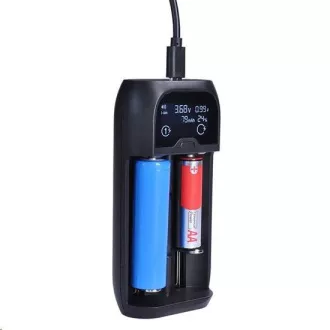 Incarcator baterie Solight Li-Ion, LiFePO4, Ni-MH/CD, AA, AAA, 18650, 2000mA, 2 canale, display LCD