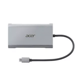 Dongle ACER 12v1 tip C: 2 x USB3.2, 2 x USB2.0, 1 x SD / TF, 2 x HDMI, 1 x PD, 1 x DP, 1 x RJ45, 1 x 3.5 Audio