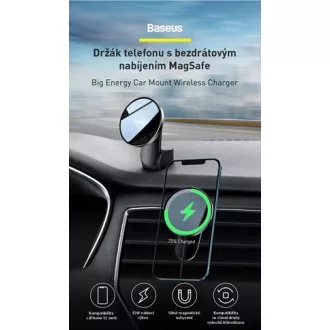 Suport Baseus Big Energy cu încărcare fără fir 15W negru (compatibil cu Apple iPhone 12 Series) Suport Baseus Big Energy cu încărcare fără fir 15W negru (compatibil cu Apple iPhone 12 Series)