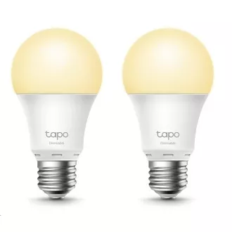 TP-Link Tapo L510E (2-pachet) bec LED inteligent WiFi dimabil (alb, 2700K, 806lm, 2, 4GHz, E27)
