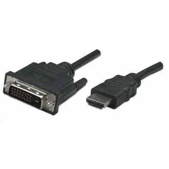 Cablu Manhattan HDMI la DVI-D, Dual Link, 1m, negru Cablu Manhattan HDMI la DVI-D, Dual Link, 1m, negru