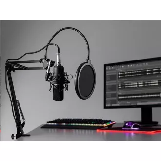 Microfon TRACER Studio PRO, mufă 3,5, cablu 2,5 m, negru Microfon TRACER Studio PRO, mufă 3,5, cablu 2,5 m, negru