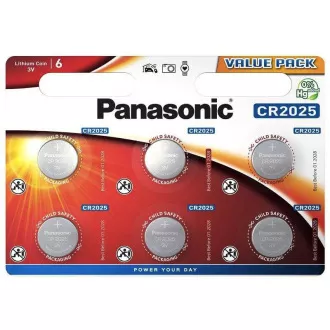 Baterie cu litiu PANASONIC (buton) CR-2025EL / 6BP 3V (Blister 6buc)