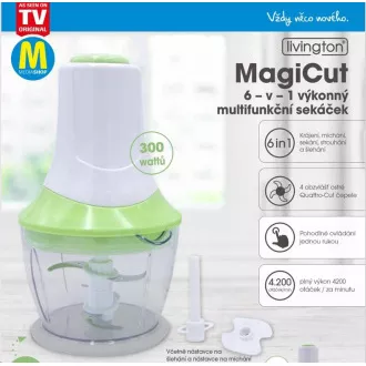 Livington MagiCut - Tocătorul multifuncțional puternic 6 în 1 Livington MagiCut - Tocătorul multifuncțional puternic 6 în 1