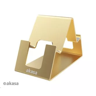 Stand AKASA Aries Pico, suport din aluminiu pentru telefon mobil si tableta, auriu