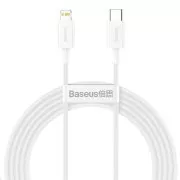 Cablu de incarcare rapida Baseus Superior Series Type-C / Lightning 20W 1m alb