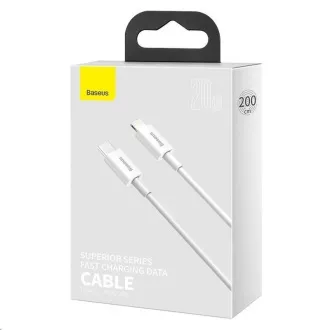 Cablu de incarcare rapida Baseus Superior Series Type-C / Lightning 20W 1m alb