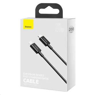 Cablu de încărcare rapidă Baseus Superior Series Type-C / Lightning 20W 2m negru