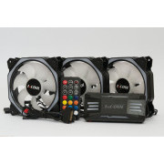 1stCOOL Fan KIT AURA EVO 4 ARGB, ventilator 3x HEXA2   controler ARGB   telecomandă