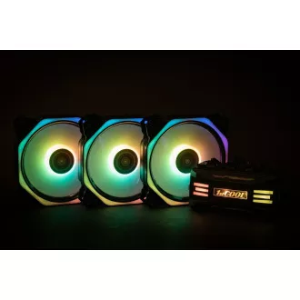 1stCOOL Fan KIT AURA EVO 4 ARGB, ventilator 3x HEXA2 controler ARGB telecomandă 1stCOOL Fan KIT AURA EVO 4 ARGB, ventilator 3x HEXA2 controler ARGB telecomandă