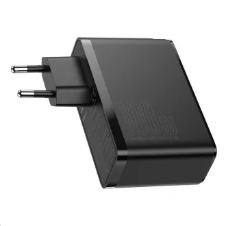 Baseus GaN2 Pentru adaptor de încărcare rapidă 2x Type-C + 2x USB-A 100W negru