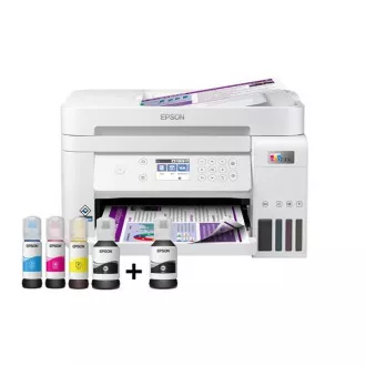 Imprimantă cu cerneală EPSON EcoTank L6276, 3 în 1, A4, 1200 x 4800 dpi, 33 ppm, USB, Wi-Fi, LAN, albă, garanție 5 ani după înregistrare gratuită